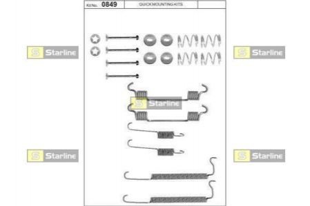 Рем-кт гальмівних колодок STARLINE STAR LINE BC PR47