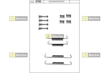 Ремонтный комплект тормозных колодок STARLINE STAR LINE BC PR70