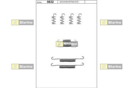 Ремонтный комплект тормозных колодок STARLINE STAR LINE BC PR73