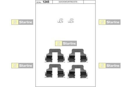Ремонтный комплект тормозных колодок STARLINE STAR LINE BD PR07