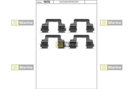 Ремонтный комплект тормозных колодок STAR LINE BD PR24 (фото 1)