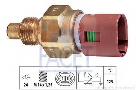 Датчик температуры охлаждающей жидкости Facet 7.3532