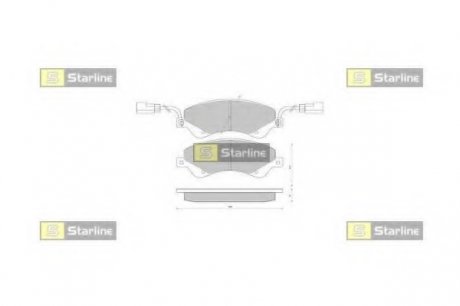 Колодки тормозные дисковые, к-кт. STARLINE STAR LINE BD S849P
