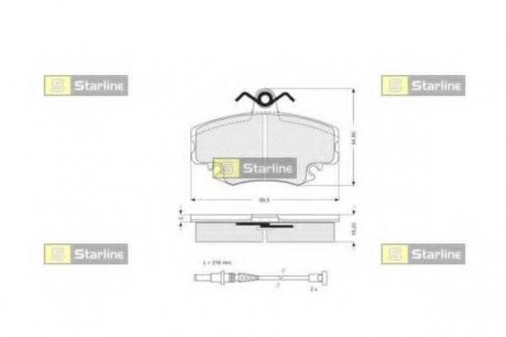 Колодки тормозные дисковые, к-кт. STARLINE STAR LINE BD S025