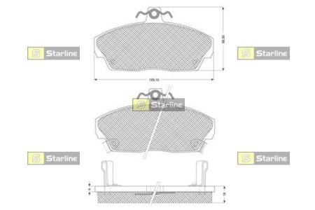 Колодки тормозные дисковые, к-кт. STAR LINE BD S124 (фото 1)