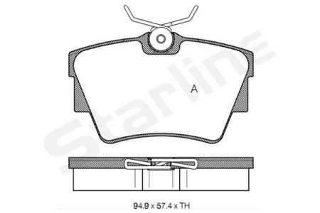 Колодки тормозные дисковые, к-кт. STARLINE STAR LINE BD S136