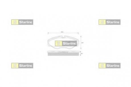Колодки тормозные дисковые, к-кт. STAR LINE BD S250 (фото 1)