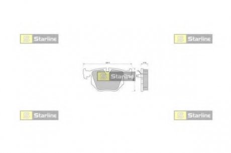 Колодки тормозные дисковые, к-кт. STAR LINE BD S363 (фото 1)
