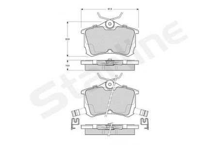 Колодки тормозные дисковые, к-кт. STAR LINE BD S443 (фото 1)