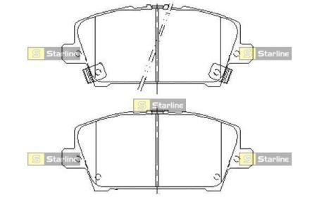 Колодки тормозные дисковые, к-кт. STAR LINE BD S485 (фото 1)