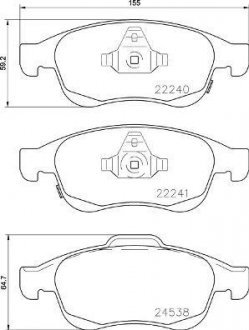 Колодки тормозные дисковые, к-кт. Brembo P 23 165