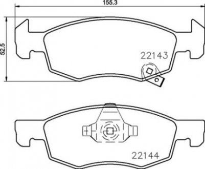 Гальмівні колодки дискові Brembo P59 084