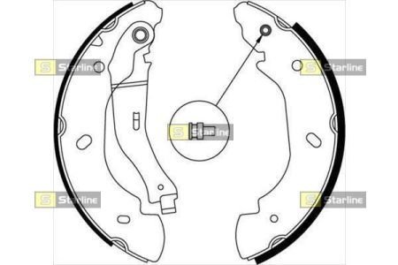 Барабанные тормозные колодки STARLINE STAR LINE BC 08580