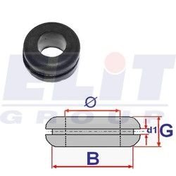 Резиновая втулка салона (к-т:5 шт) ELIT C60487