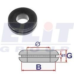 Резиновая втулка салона (к-т:5 шт) ELIT C60488
