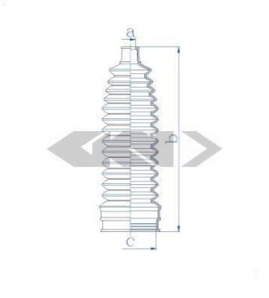 Пыльник рулевого механизма SPIDAN GKN 84262