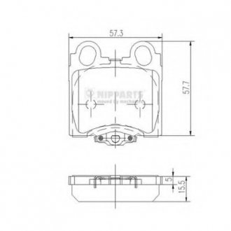 Комплект тормозных колодок NIPPARTS J3612017 (фото 1)