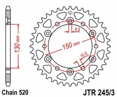 Звезда 42зуб. FMX650 ?05- ELIT MO 111-464-42