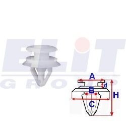 Клипса обивки двери (к-т:10 шт) ELIT C60369
