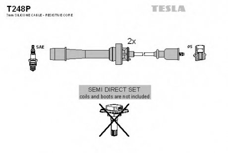 Комплект проводов зажигания TESLA T248P (фото 1)