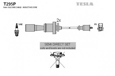 Комплект проводов зажигания TESLA T295P (фото 1)