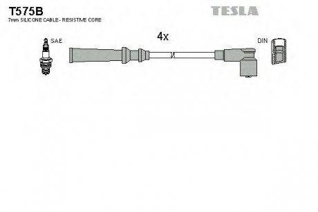 Комплект проводов зажигания TESLA T575B