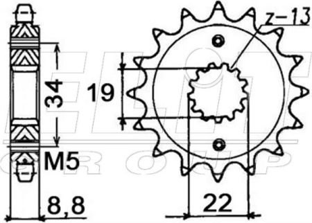 15 зуб., KTM Duke 390 ELIT 105-431-15