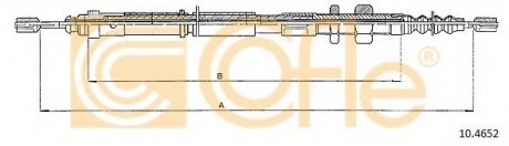 Трос стояночного тормоза COFLE 10.4652