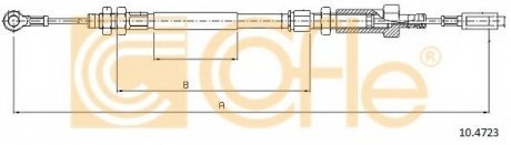 Трос стояночного тормоза COFLE 10.4723 (фото 1)