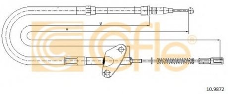 Трос стояночного тормоза COFLE 10.9872