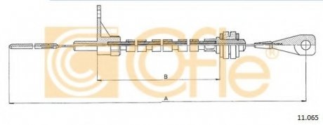 Трос педали акселератора COFLE 11.065 (фото 1)