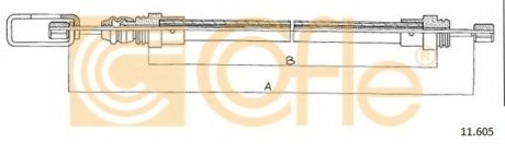 Трос стояночного тормоза COFLE 11.605