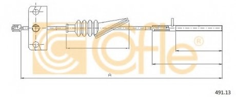 Трос стояночного тормоза COFLE 491.13