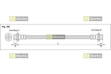 Тормозной шланг STARLINE STAR LINE HA ST.1061