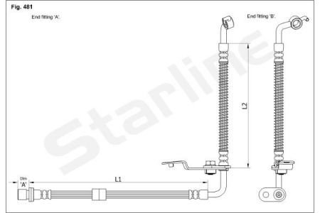 Тормозной шланг STARLINE STAR LINE HA ST.1089