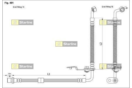 Тормозной шланг STAR LINE HA ST.1090 (фото 1)
