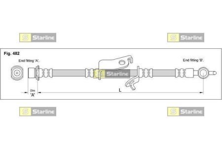 Тормозной шланг STARLINE STAR LINE HA ST.1215