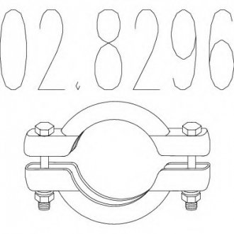 Хомут выхлопной системы MTS 02.8296