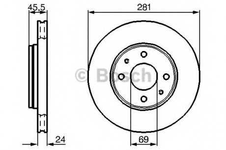 Тормозной диск BOSCH 0 986 479 B37