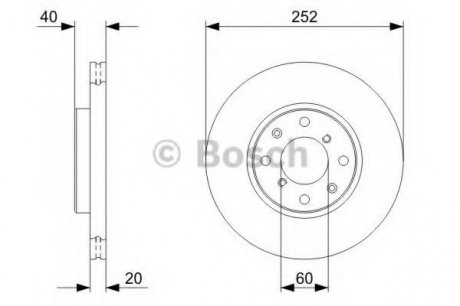 Диск гальмівний BOSCH 0 986 479 B98