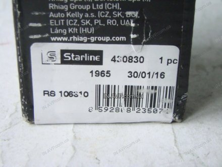 Шкив генератора STAR LINE RS 106310 (фото 1)