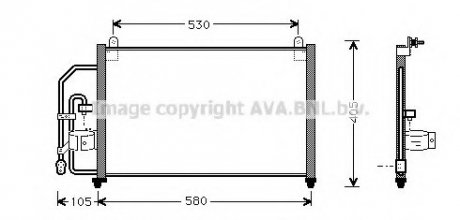 Радиатор кондиционера AVA DW 5012