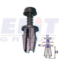 Клипса подкрылков ELIT R 59111T