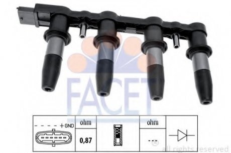 Катушка зажигания Facet 9.6350