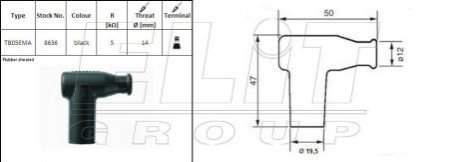 Свечной наконечник NGK NGK Spark Plug TB05EMA