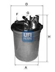 Топливный фильтр UFI Filters 24.004.00 (фото 1)