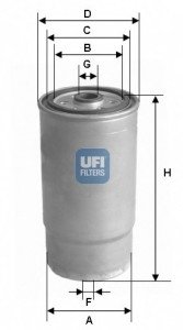 Топливный фильтр UFI UFI Filters 24.012.00