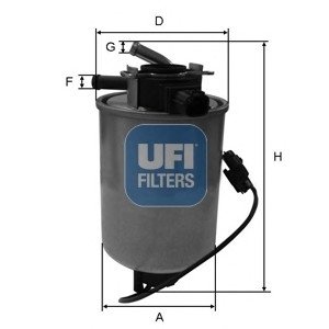 Топливный фильтр UFI Filters 24.018.01 (фото 1)
