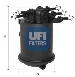Топливный фильтр UFI UFI Filters 24.086.00