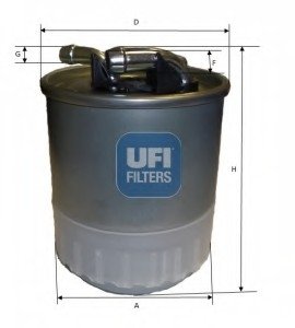 Топливный фильтр UFI Filters 24.107.00 (фото 1)